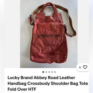 Lucky Brand Red Leather Shoulder Bag